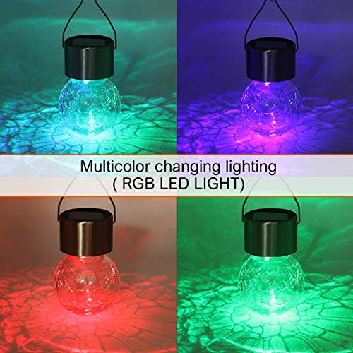 8 Pack Solar Hanging Christmas Ball Lights w/ Umbrella Clips