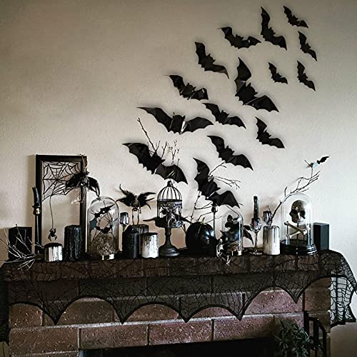 128pcs 3D Bats Stickers Halloween Decoration