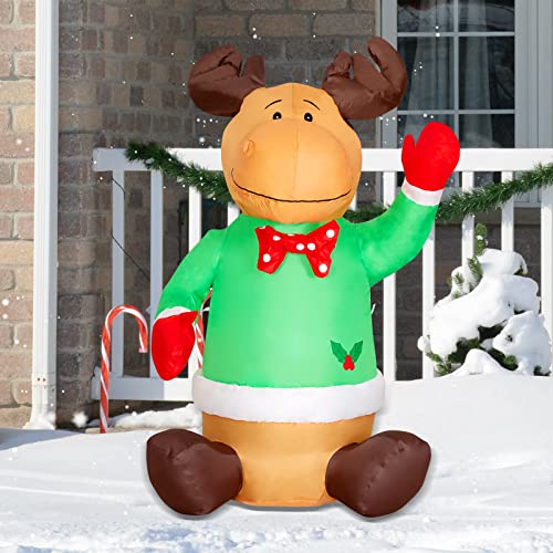 4ft Christmas Inflatables Reindeer w/ LEDs