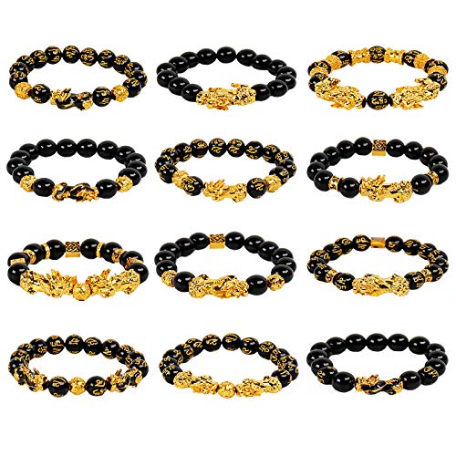 12 Pieces Feng Shui Bracelets Lucky Bracelet Temple Kai Guang  Amulet