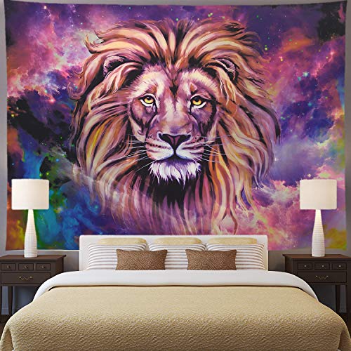 Starry Sky Lion Galaxy Vivid Tapestry
