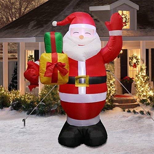 5ft Christmas Inflatables Greeting Santa Decoration with Light