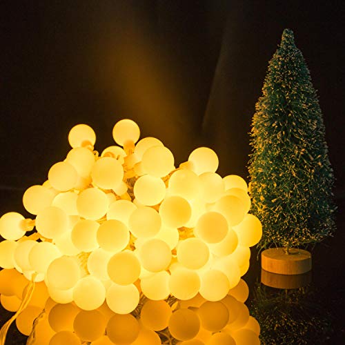 33 Feet 100 Led Mini Globe String Lights, Plug in, 8 Modes w/ Remote