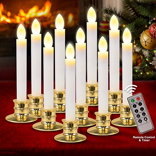 Christmas Window LED Candle Lights 10 Pcs Flameless