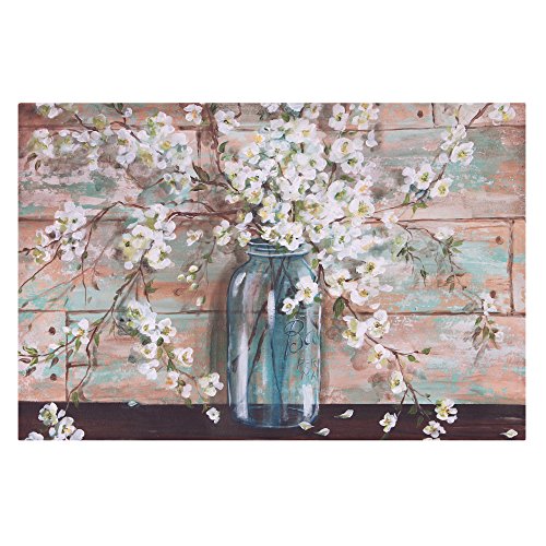 Blooms In Mason Jar Floral Canvas Art, 24" x 36"