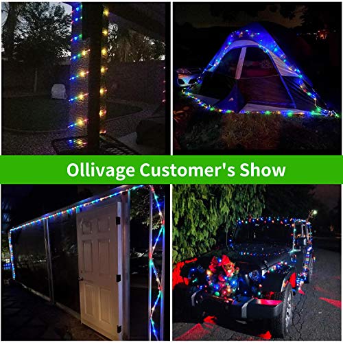 40ft Color Changing Lights String Lights, Battery Powered Light Strip, 8 Modes Hanging Fairy Lights with Remote