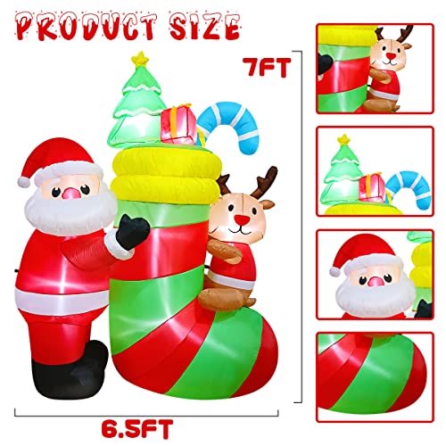 7ft Inflatable Santa Claus Christmas Decoration