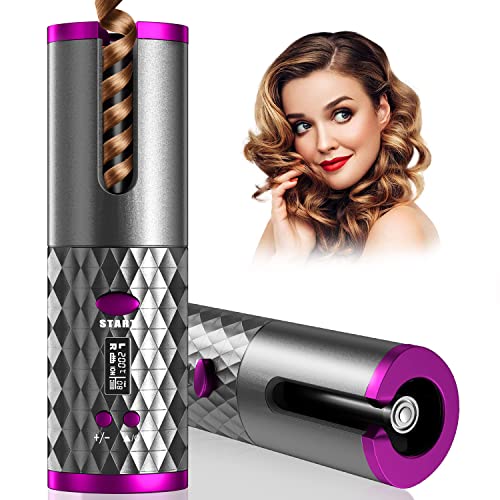 Automatic Curling Iron, Cordless w/ Temps & Timer