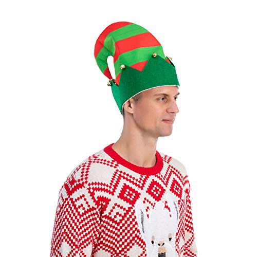 3 Packs Christmas Elf Felt Colorful Hat for Kids & Adults