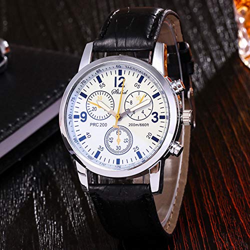 6 Pack Men's Leather Quartz Wrist Watch