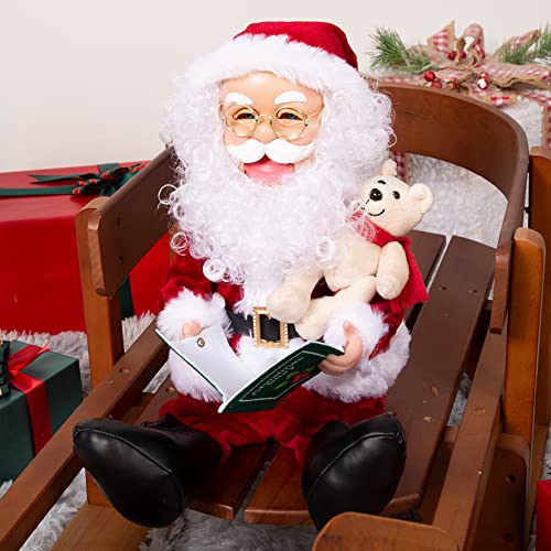 13" Animated Santa Claus Figurines Decoration