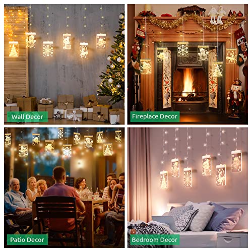 Christmas  3D Twinkle Hanging Lights w/ Timer