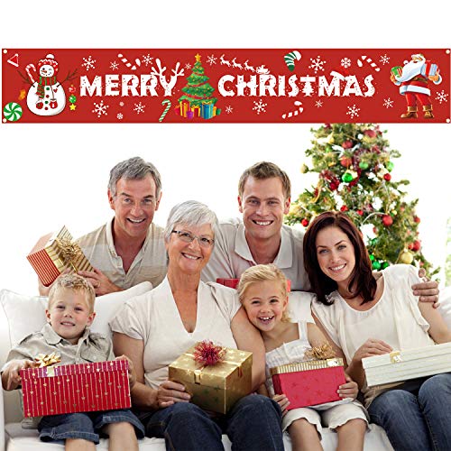 Merry Christmas Banner - Extra Large 10.2 ft x 1.8 ft