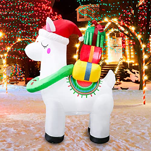 5FT - Inflatable Christmas Decoration Alpaca w/ LEDs