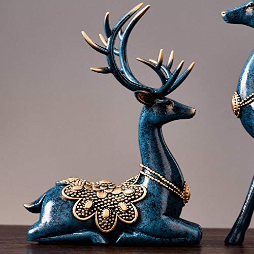 2pcs Modern 11.4" Large Deer Decoration Sculptures