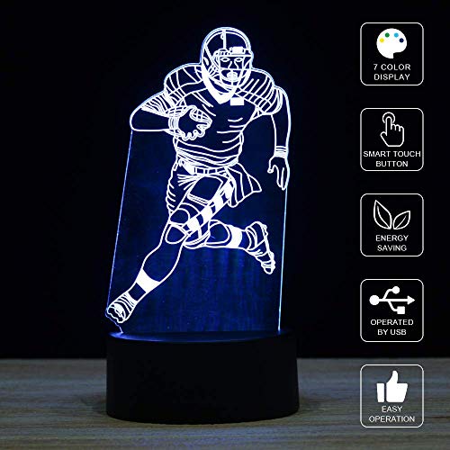 3D Illusion LED Night Light,7 Colors Gradual Changing Touch Switch USB Table Lamp