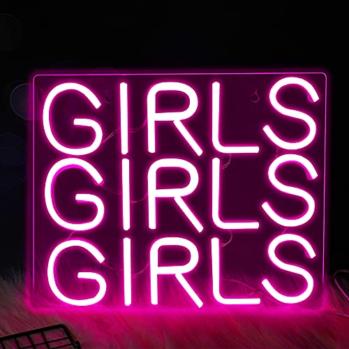 Neon Signs Girls Girls Girls, 12 x10 Inch