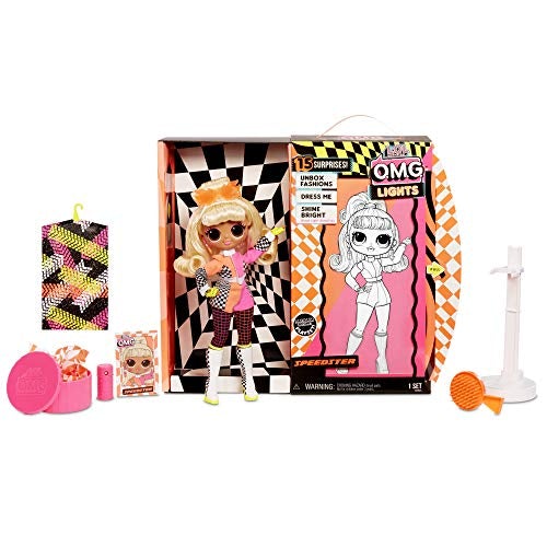 L.O.L. Surprise! O.M.G. Lights Speedster Fashion Doll w/ 15 Surprises, Multicolor