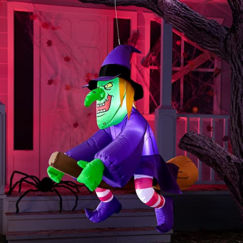 4 FT Tall Halloween Inflatable Witch w/ LED