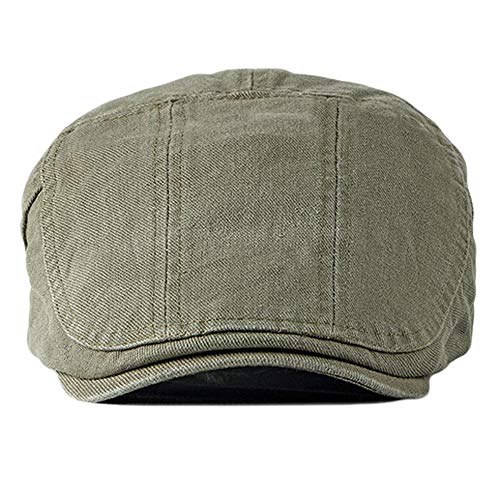 2 Pack Flat Cotton Newsboy Cap for Men