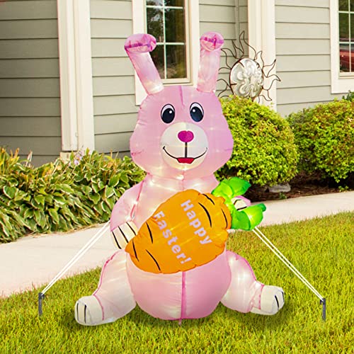 4FT Easter Inflatable Bunny w/ Build-in 150 LEDs
