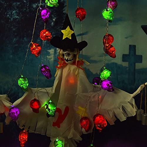 Halloween Skull  String Lights, Battery Operated 8 Mode