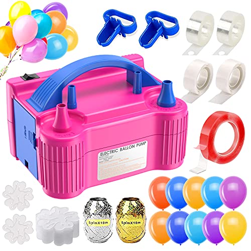 Electric Balloon Inflators Machine Dual Nozzle Blower Air Pump