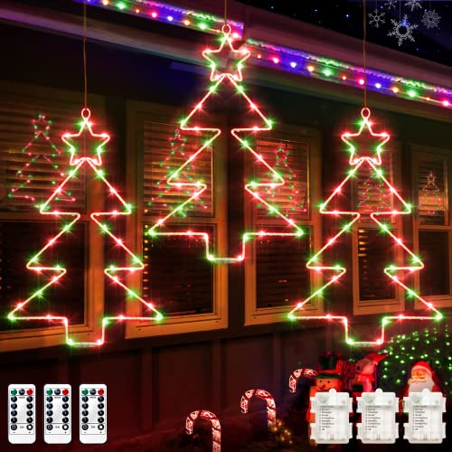 Christmas Window Lights 3 Pack Battery Operated