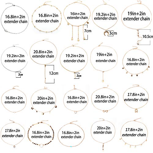 20 PCS Multiple DIY Layered Choker Necklace for Women