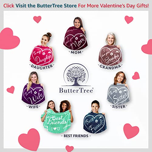 I Love You Mom Gift Blanket - Unique Mom Gifts for Valentines Day, Birthday, Mothers Day-60x 50"