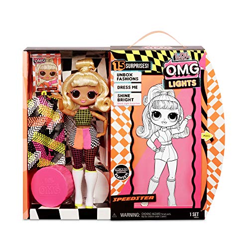 L.O.L. Surprise! O.M.G. Lights Speedster Fashion Doll w/ 15 Surprises, Multicolor