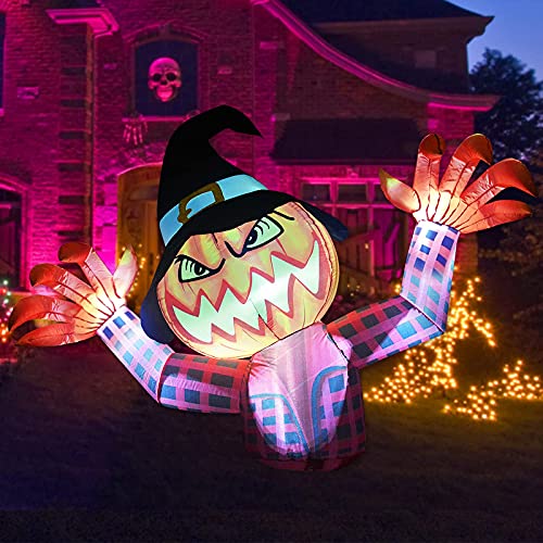 5.5 FT Halloween Inflatables Pumpkin Ghost w/  LED