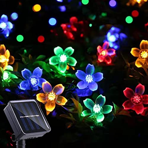 Waterproof Solar Flower Christmas String Fairy Lights