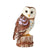 Mini Owl On Stump Figurine for Home Decoration