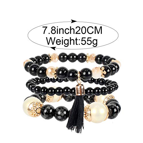 6 Sets Bohemian Stackable Bead Bracelets for Women