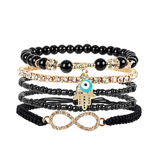 6 Sets Bohemian Stackable Bead Bracelets for Women