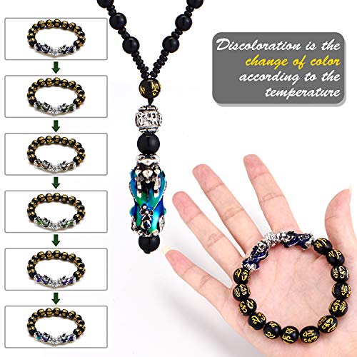 4 Piece Feng Shui Pi Xiu Pi Yao Bracelet Necklace Set