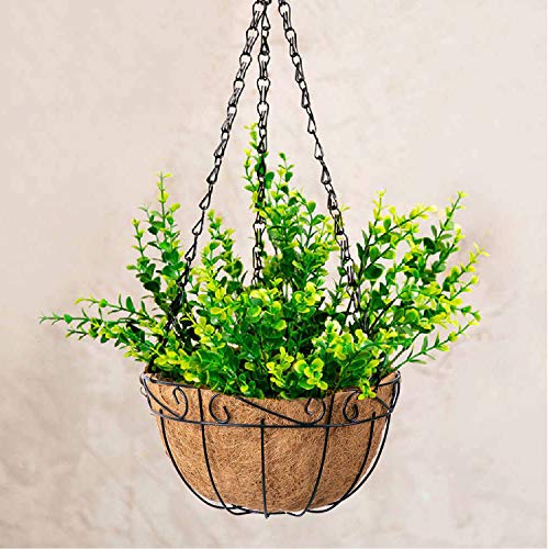 4 Metal Hanging Planter Basket w/ Coco Coir Liner
