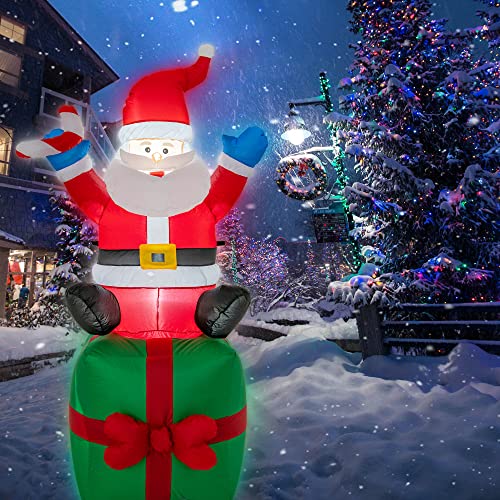 6 Foot Christmas Inflatable Santa Claus w/ Built-in LEDs