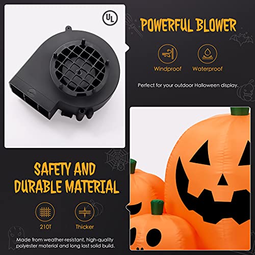 8 Ft Halloween Inflatable Pumpkin Patch Family Decoration