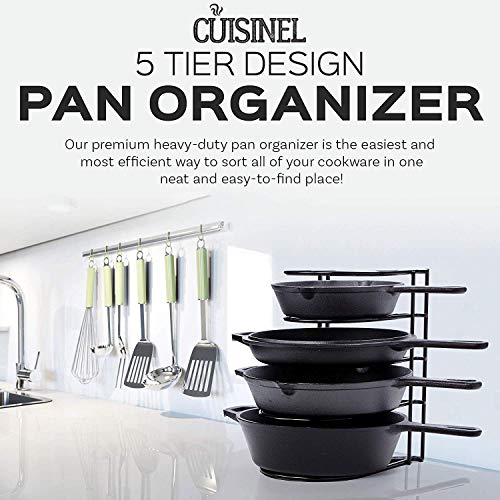 Heavy Duty Pan Organizer, 5 Tier Rack - Holds up to 50 LB  - No Assembly Required