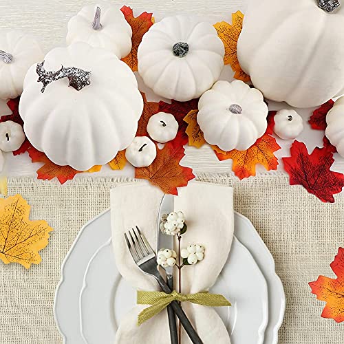 12P-16 PCS Artificial Pumpkins for Fall Halloween Thanksgiving Home Decoration