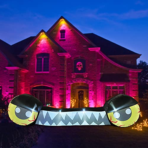 14 FT Halloween Inflatable Decoration Double Yellow Eyes w/ Teeth