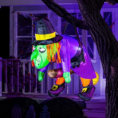 4 FT Tall Halloween Inflatable Witch w/ LED