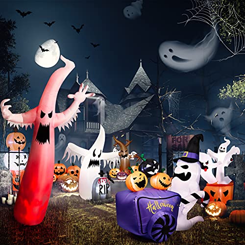 8 Ft Halloween Inflatable Pumpkin Patch Family Decoration