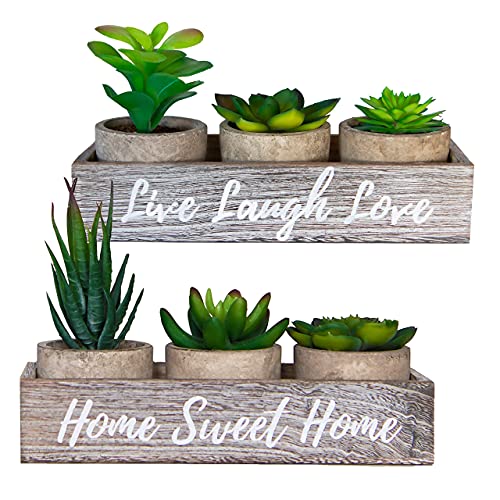 2 Sets of 6 Artificial Plants for  Home Decoration