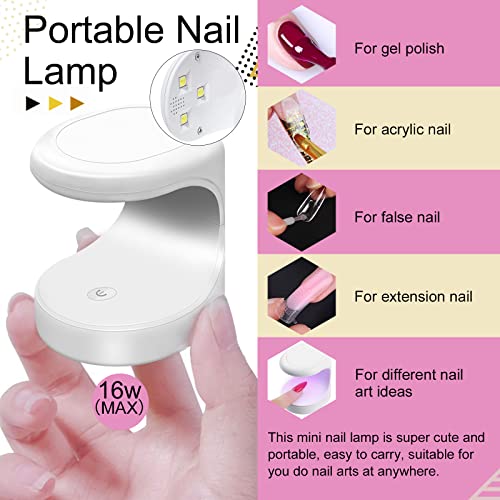 Nail Tips & Glue Gel Kit - 4-In-1 Nail Glue Gel, 500pcs  Cover Nail Tips w/ Mini UV/LED Nail Lamp