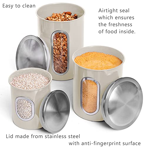 3 Pc Airtight  Canisters Sets For The Kitchen w/ See Through Window