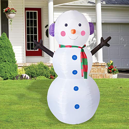 6Ft High Christmas Inflatable Snowman Yard Decoration