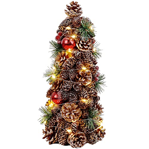 16 Inch Pre-Lit Table Top Christmas Tree Decoration